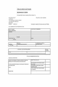 Cottage Booking Form